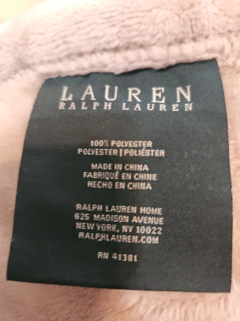 Ralph Lauren soft plush